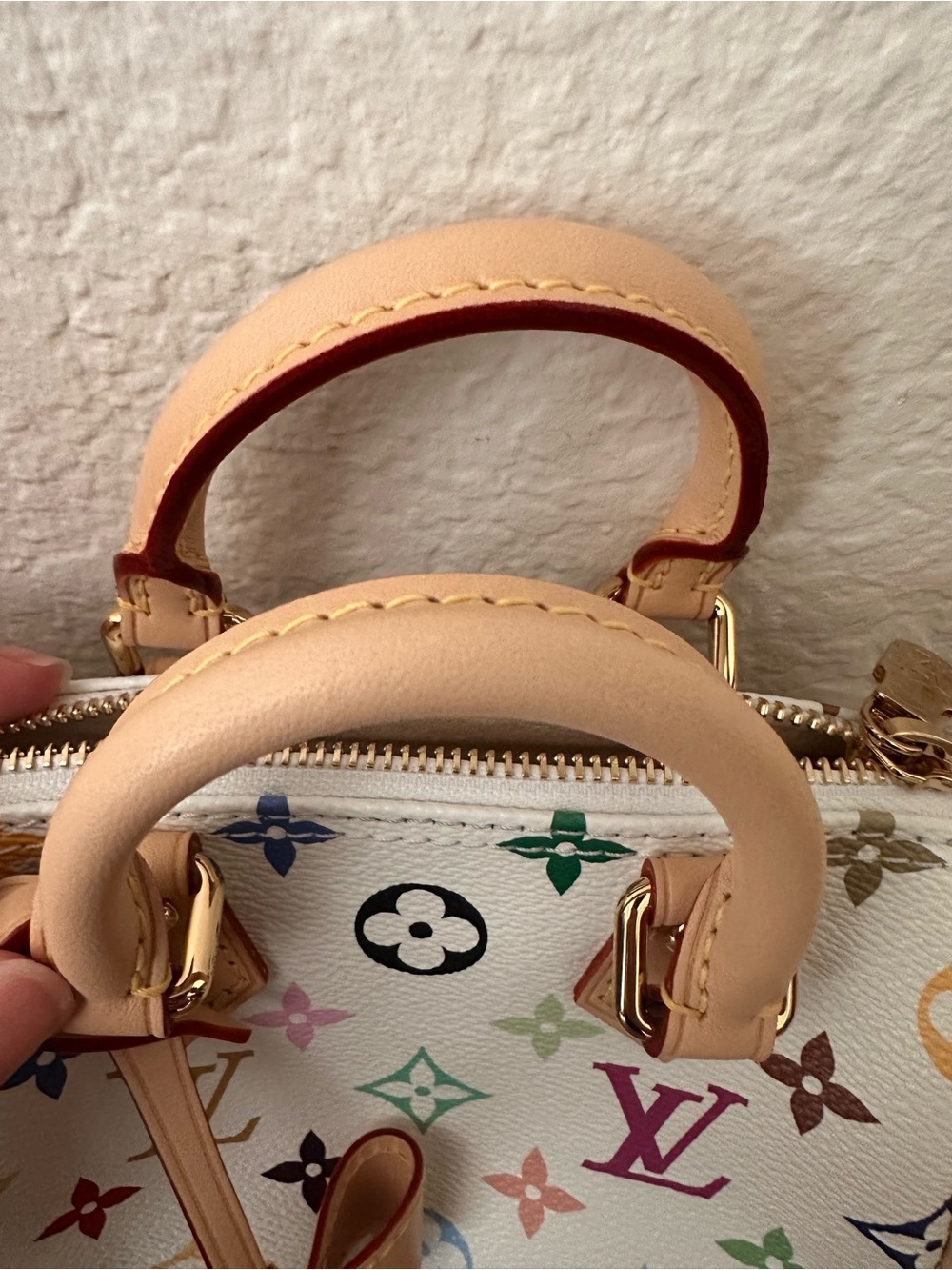 Louis Vuitton White Multicolor Nano Speedy - Picture 7 of 10